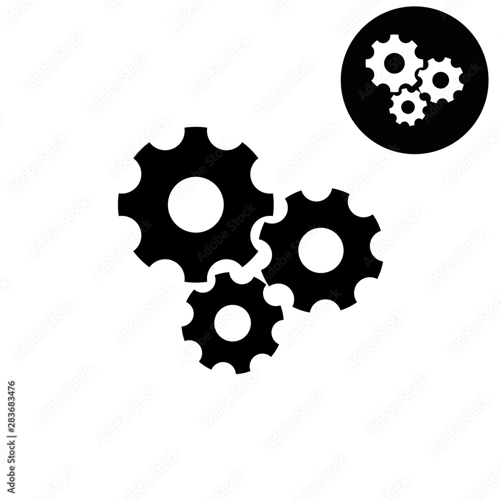 Settings - white vector icon Settings - white vector icon