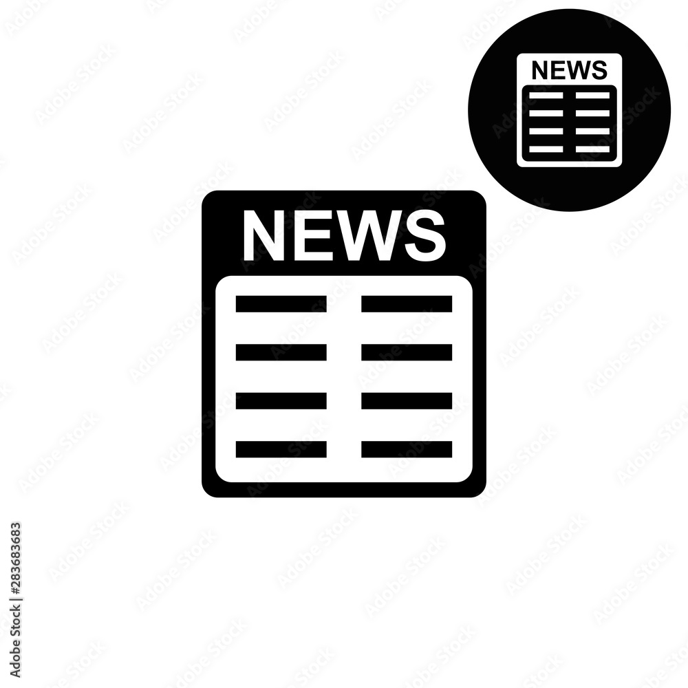 news - white vector icon news - white vector icon
