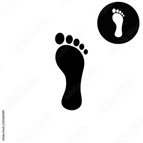 footprint  - white vector icon