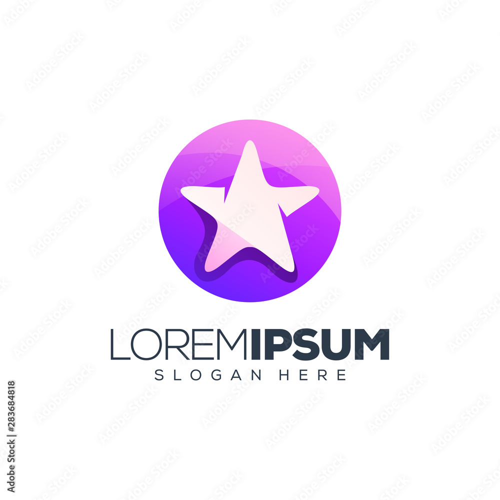 Obraz premium star logo design vector illustration
