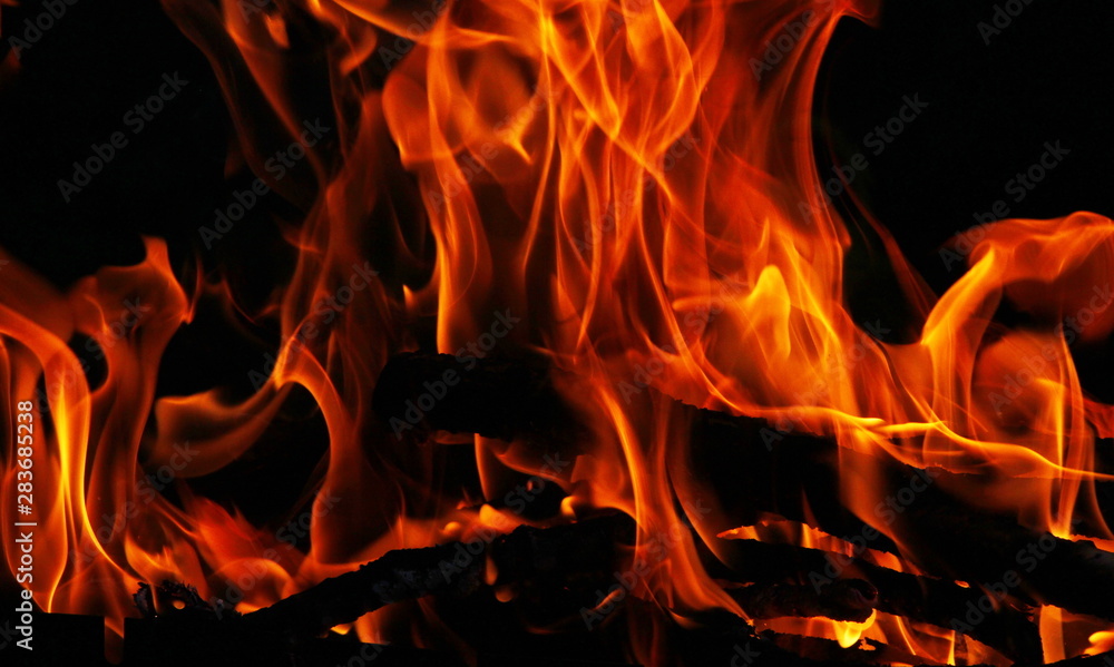 Fototapeta premium fire on black background