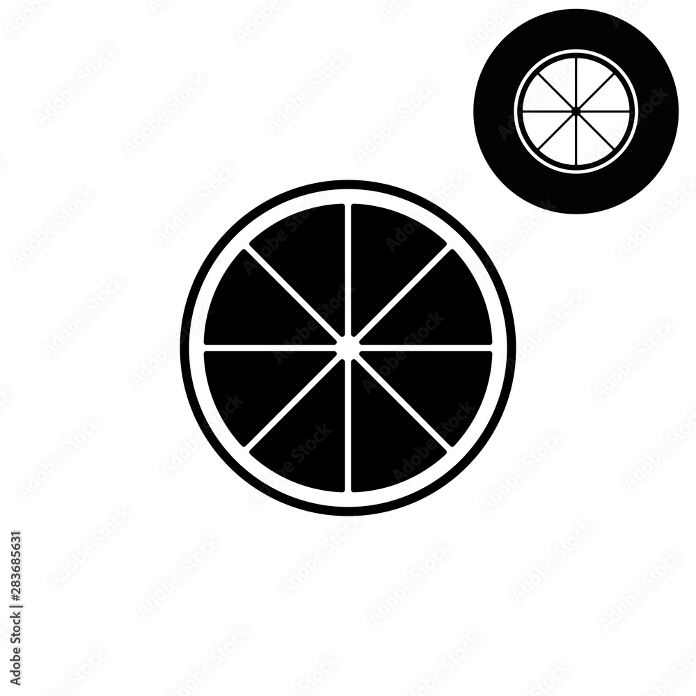 lemon  - white vector icon