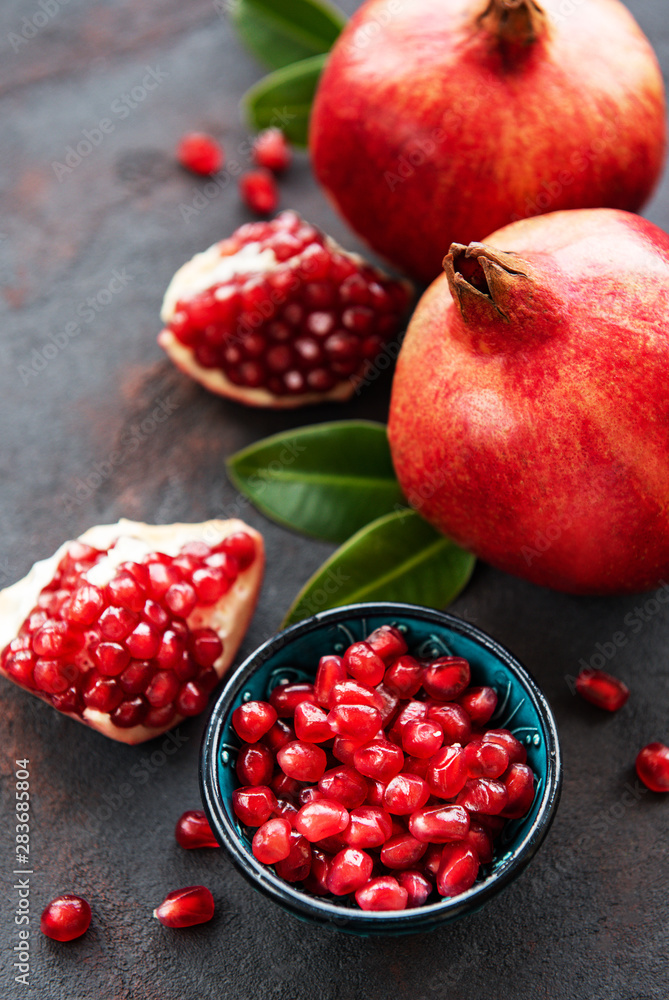 Ripe pomegranate fruits Ripe pomegranate fruits