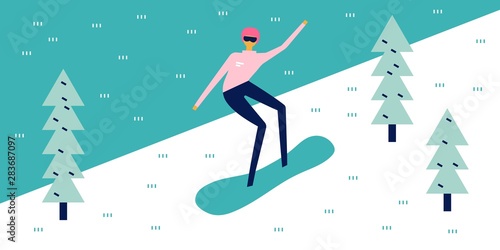 snowboarder poster winter
