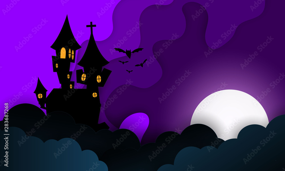 Halloween Carnival Background, concept design Party,