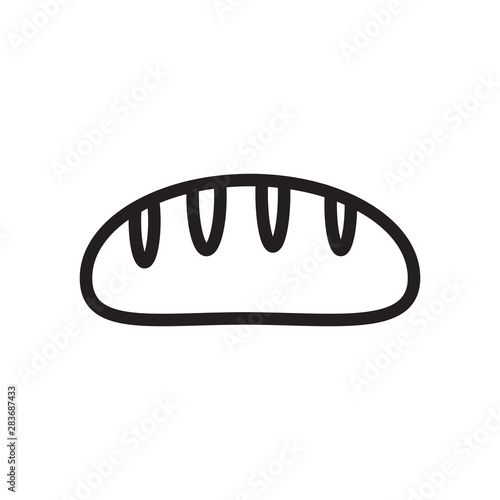 bread icon logo vector design template