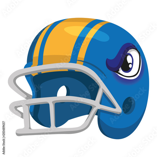 Illustrations of american football helmet, safety equipment. Ideal for institutional and educational materials
