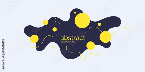Bright poster with dynamic waves. Vector illustration in minimal style
