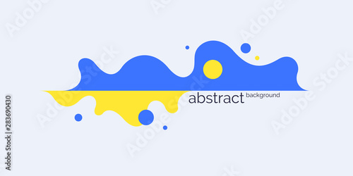 Bright poster with dynamic waves. Vector illustration in minimal style