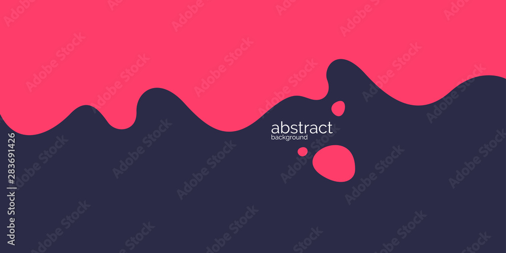 Bright poster with dynamic waves. Vector illustration in minimal style - obrazy, fototapety, plakaty 