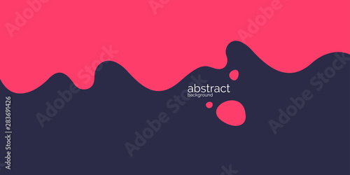 Bright poster with dynamic waves. Vector illustration in minimal style