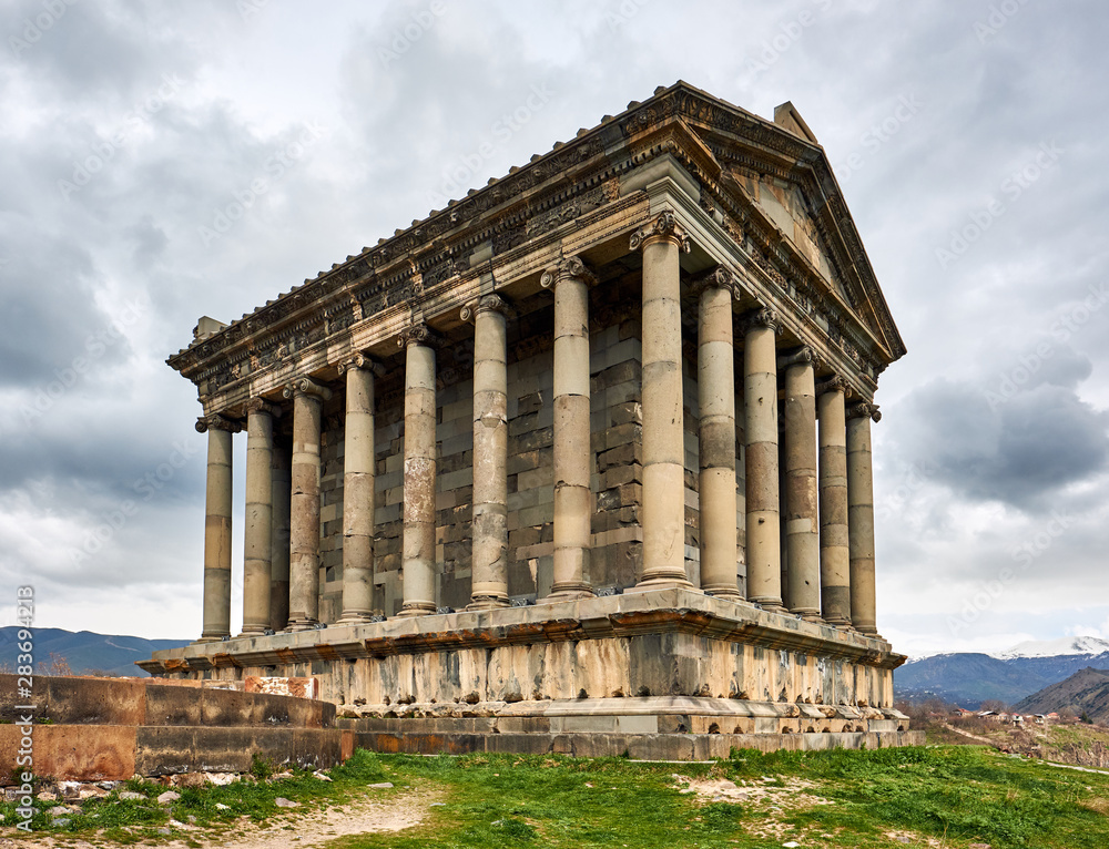 Ancient Garni pagan Temple, the hellenistic temple in  Armenia