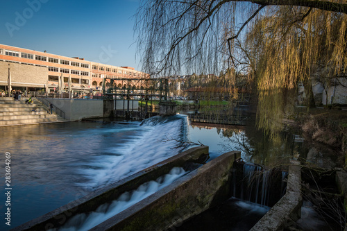 Backnanger Wehr an der Sulzbacher Brücke mit Fischtreppe vom Burgberg photo