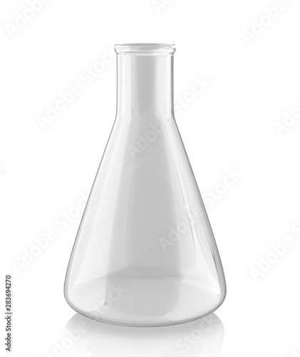 Laboratory glassware. 3D Illustration.