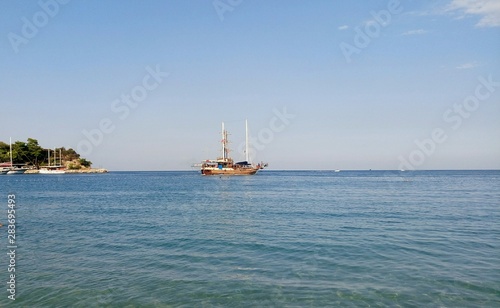yacht in the sea © Elena