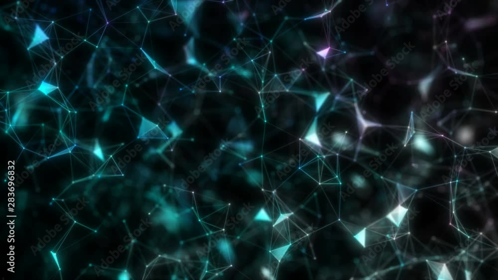 Abstract plexus structure of many glowing lines and particles. Creative ...