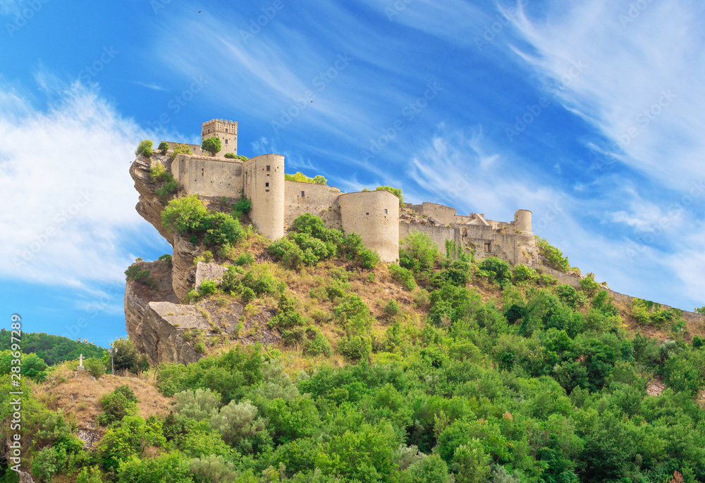 Roccascalegna (Italy) - The suggestive medieval castle on the rock in Abruzzo region, beside Majella National Park, province of Chieti
