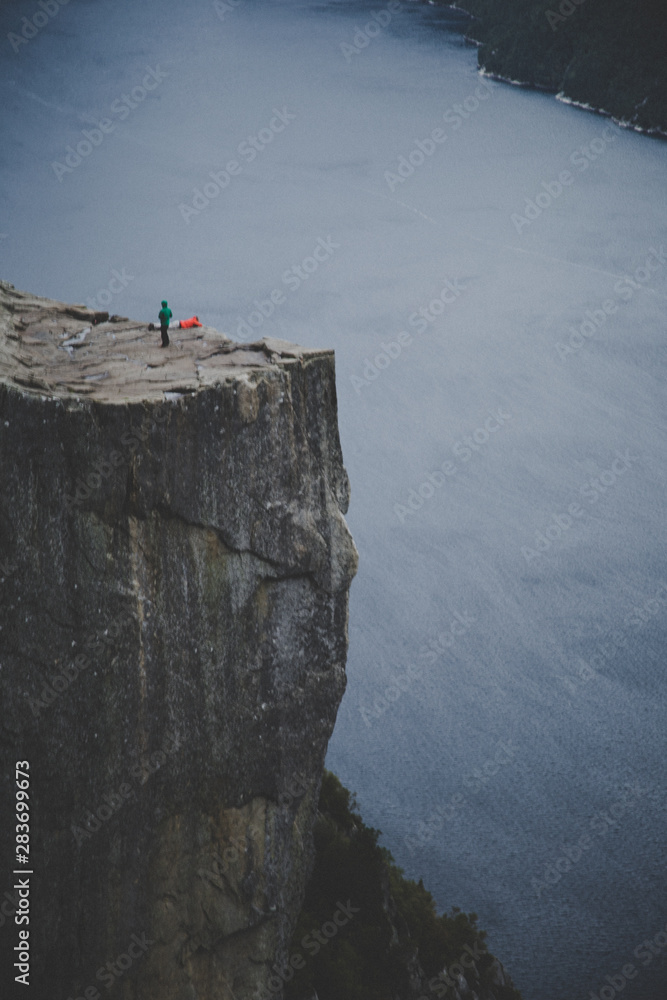 Views of the pulpit rock in Stavenger in Norway