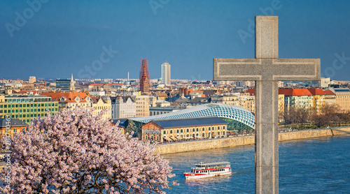 Liberty Bridge in Budapest, Hungary