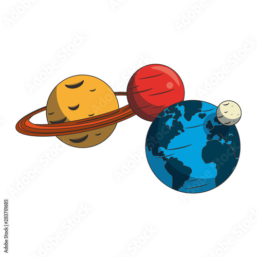 universe space galaxy astronomy cartoon