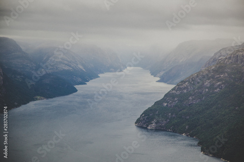 Views of the pulpit rock in Stavenger in Norway © pierrick