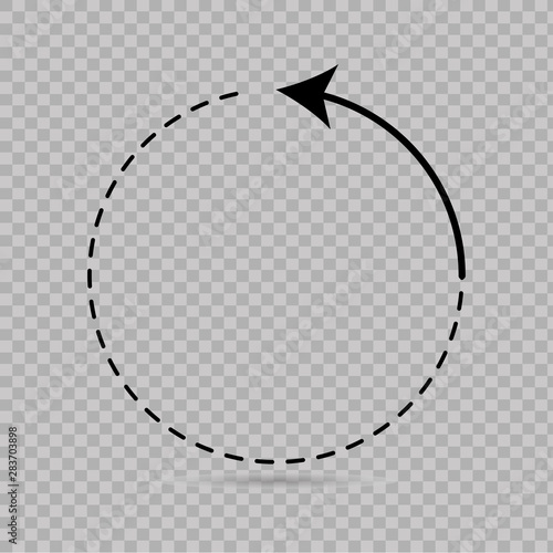 Rotate icon on transparent background. Vector