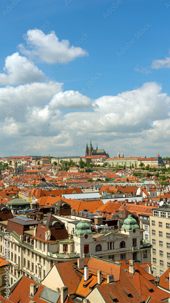 Obraz premium Elevated Scenes of Prague on a summer day