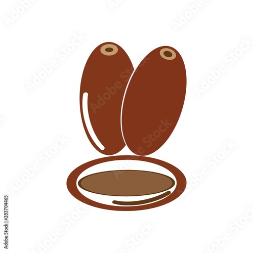 dates fruit logo vector