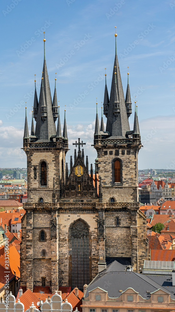 Fototapeta premium Elevated Scenes of Prague on a summer day