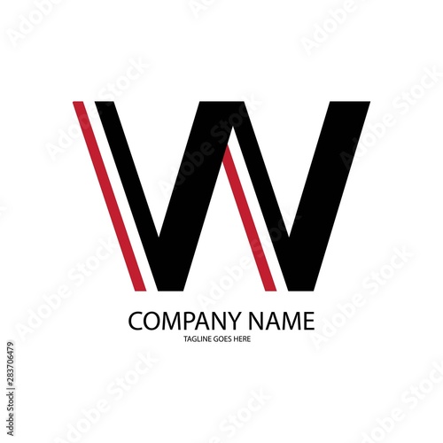 letter w logo vector