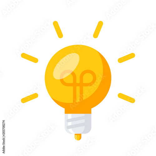 Innovative idea modern stylish icon with light bulb