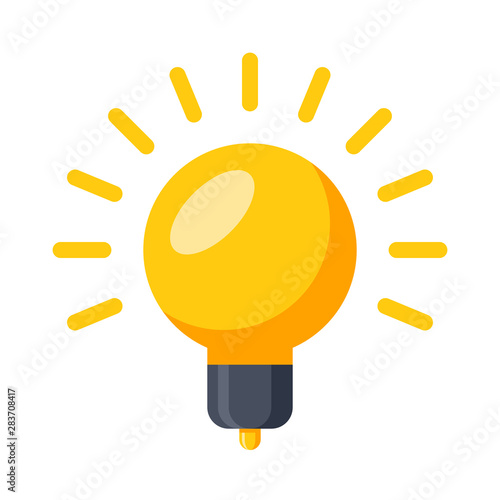 Innovative idea modern stylish icon with light bulb