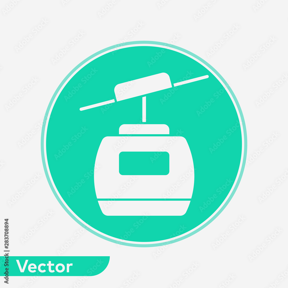 Cable car vector icon sign symbol Cable car vector icon sign symbol