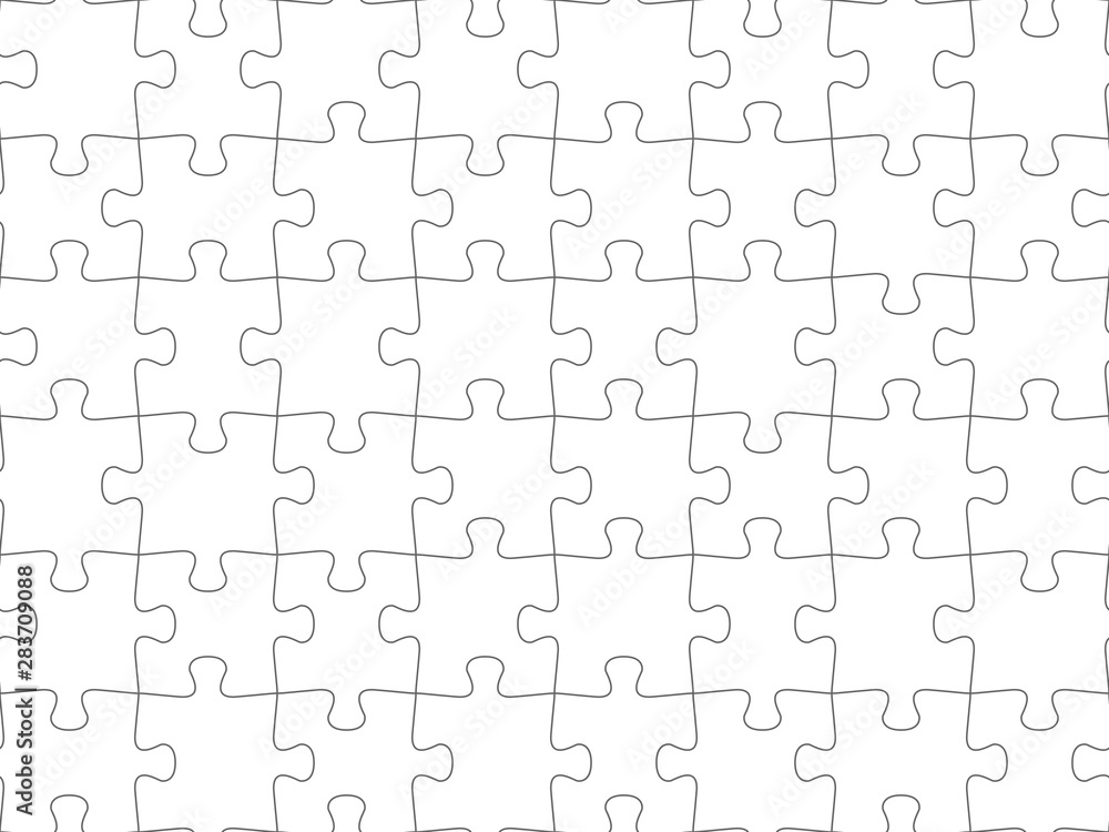 Seamless piece puzzle presentation jigsaw background pattern. EPS 10