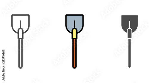 Shovel vector icon sign symbol