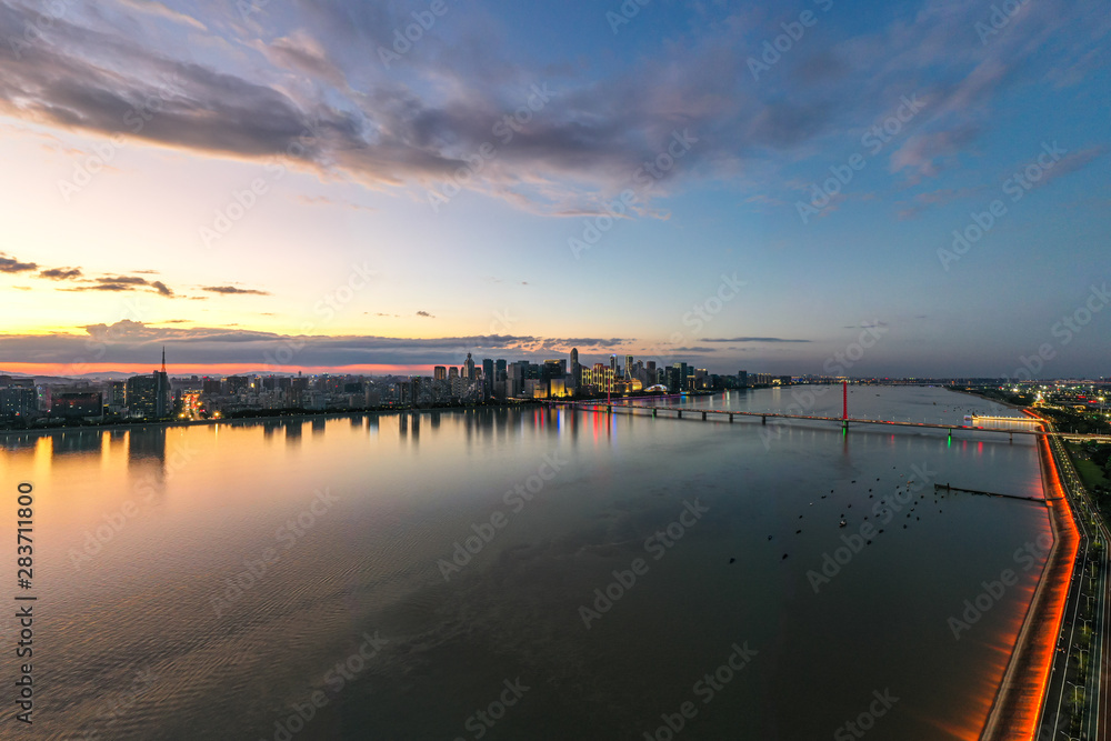 panoramic city skyline in hangzhou china panoramic city skyline in hangzhou china