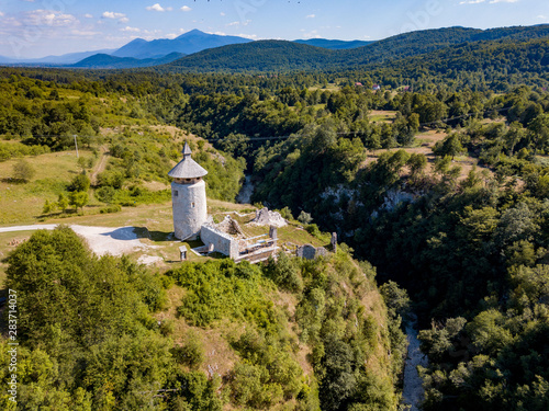 Stari grad Drežnik (The Old Fort Dreznik) is a fortification above Korana River Canyon close to Rakovica and Plitvice National Park with its waterfalls and lakes