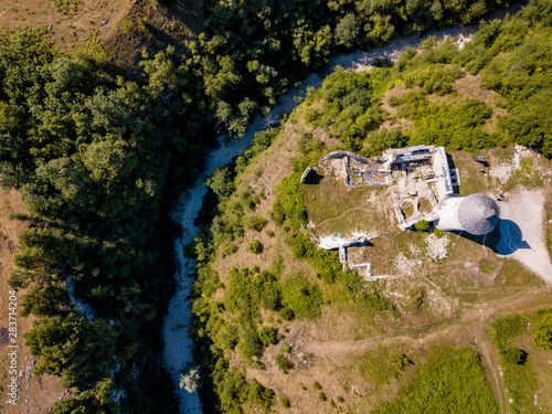 Stari grad Drežnik (The Old Fort Dreznik) is a fortification above Korana River Canyon close to Rakovica and Plitvice National Park with its waterfalls and lakes photo