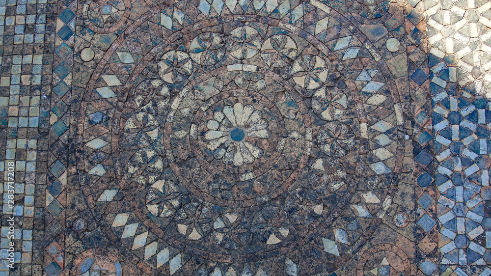 Tiled Floor in Roman Ruin Tiled Floor in Roman Ruin
