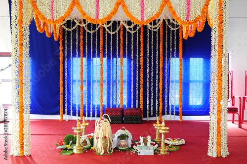 South Indian wedding stage