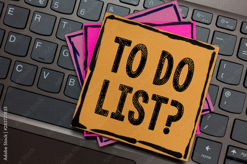 Conceptual hand writing showing To Do List question. Business photo ...
