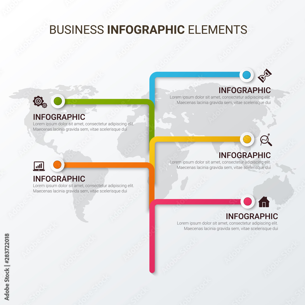 Abstract infographics number options template. Vector illustration. Business data visualization. Process chart. Abstract elements of graph, diagram with steps, options, parts or processes. Abstract infographics number options template. Vector illustration. Business data visualization. Process chart. Abstract elements of graph, diagram with steps, options, parts or processes.