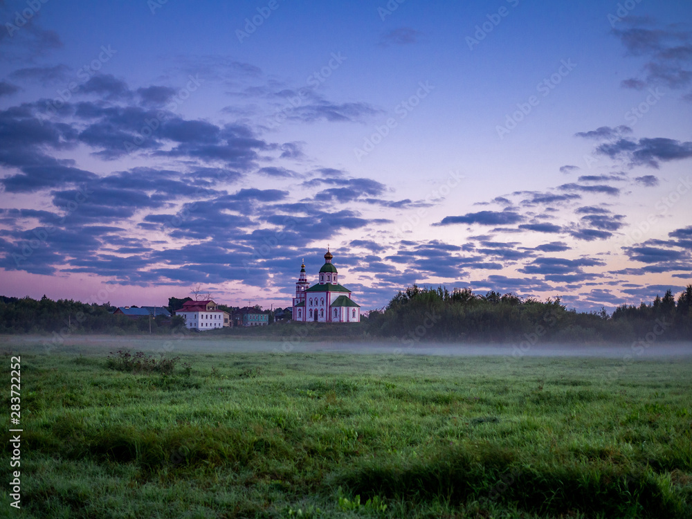 Unusual views of Suzdal at sunrise