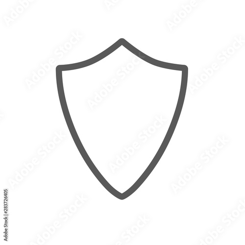 Security assurance icon. Linear pictogram. Сontour image isolated on white.