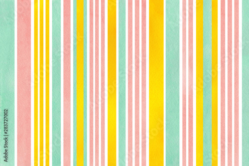 Wallpaper Mural Watercolor striped background. Torontodigital.ca