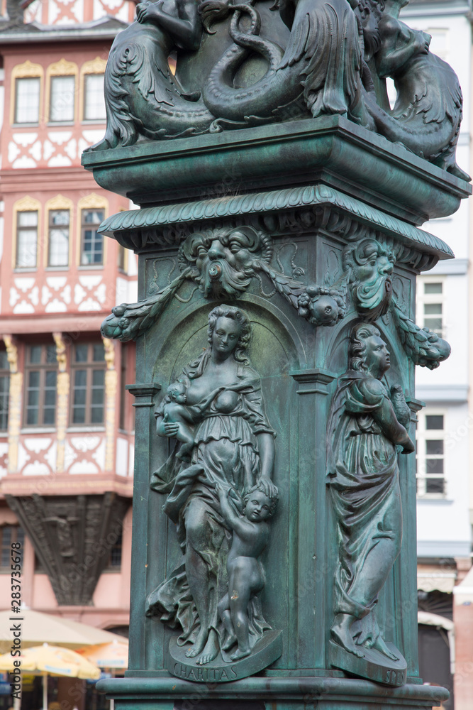 Justitiabrunnen Fountain by Manskopf (1887), Romerberg Square; Frankfurt