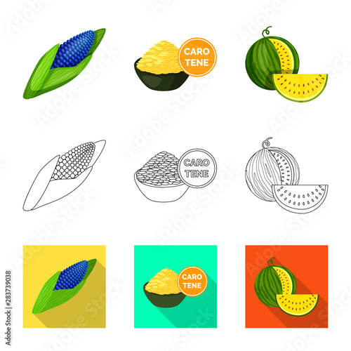 Vector design of test and synthetic sign. Set of test and laboratory stock vector illustration.