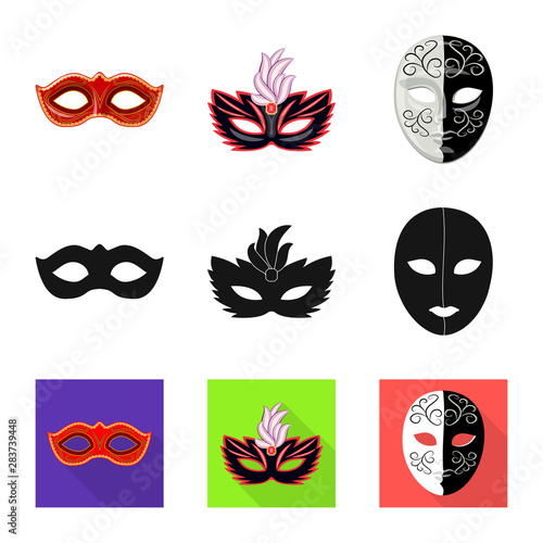 Vector illustration of luxury and celebration sign. Set of luxury and hide stock symbol for web.