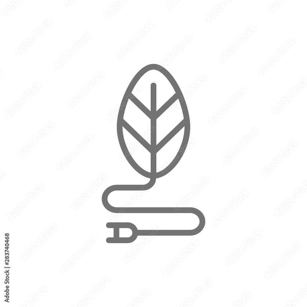 Obraz premium Green energy, alternative renewable energy line icon.