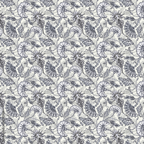 hand drawn seamless floral pattern